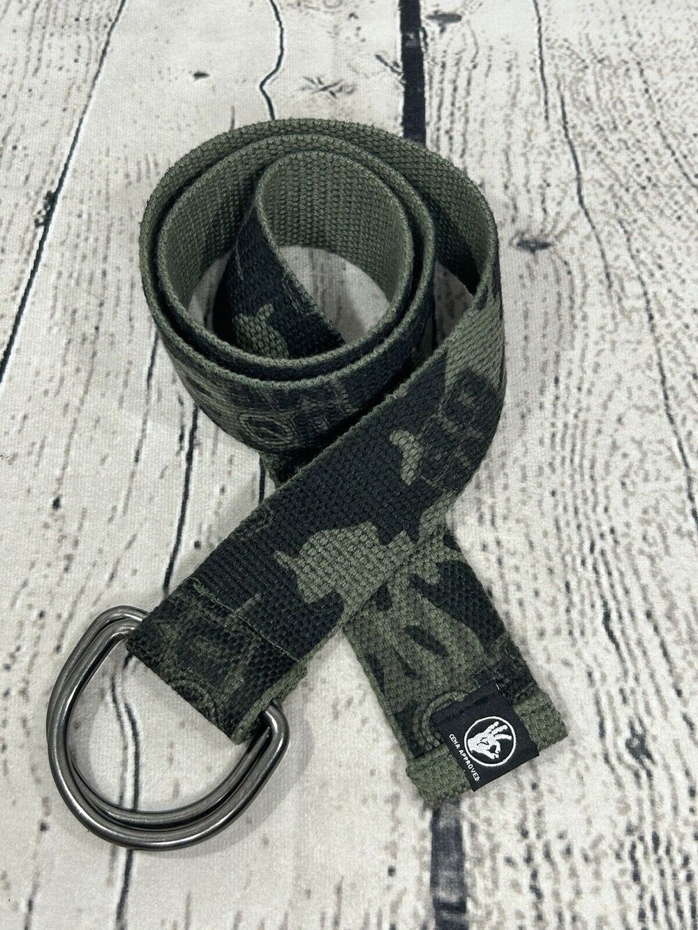 John Cena Approved Never Give Up Child Canvas Belt 14 Green Camo Kids Youth WWE